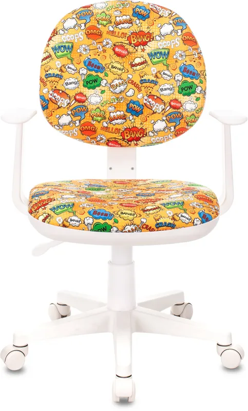 Кресло детское Бюрократ CH-W356AXSN оранжевый бэнг крестов. пластик пластик белый