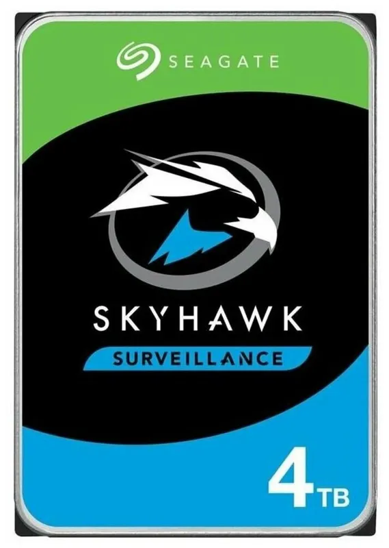 Жесткий диск Seagate Skyhawk HDD 3.5" SATA 4Tб, 5400 rpm, 256Mb buffer, 512e/4Kn, CMR, ST4000VX016, 1 year, (аналог ST4000VX013)