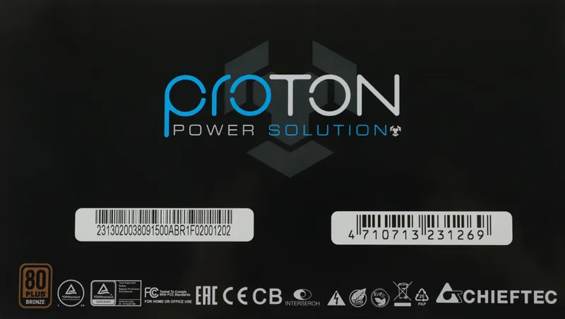 Chieftec PSU BDF-500S 500W Proton ATX2.3 EPS12V 230V 12cm Fan 80+Bronze Active PFC, 20+4, 8(4+4)p,8(6+2)p, 6xSATA, 2xMolex