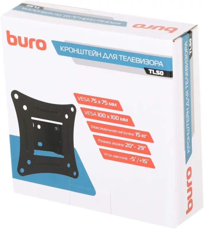 Кронштейн для телевизора Buro TLS0 черный 20"-29" макс.15кг настенный наклон