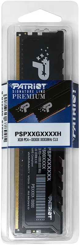 Память DDR4 16Gb 3200MHz Patriot PSP416G320081H1 Signature Premium RTL PC4-25600 CL22 DIMM 288-pin 1.2В single rank с радиатором Ret