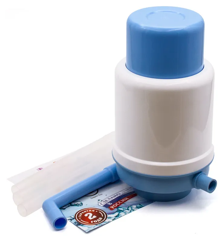 Помпа для 19л бутыли Aqua Work Дельфин Квик механический голубой/белый картон