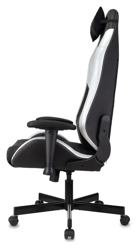 Кресло игровое Knight Neon черный/серебряный соты эко.кожа с подголов. крестов. металл