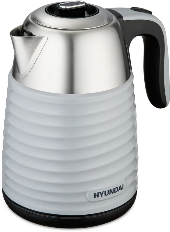 Чайник электрический Hyundai HYK-S4804 1.7л. 2200Вт серый/черный корпус: металл