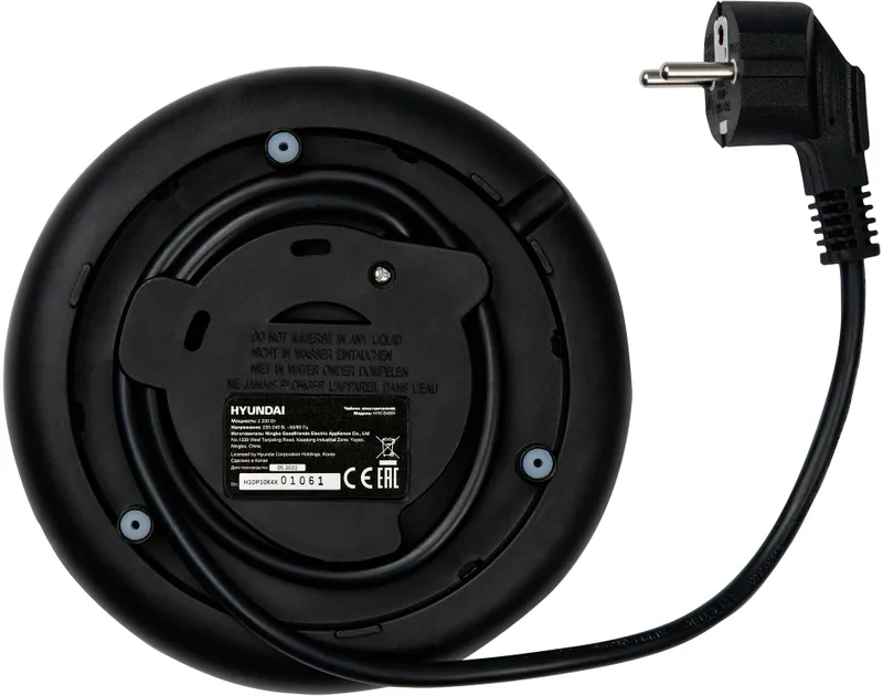 Чайник электрический Hyundai HYK-S4804 1.7л. 2200Вт серый/черный корпус: металл