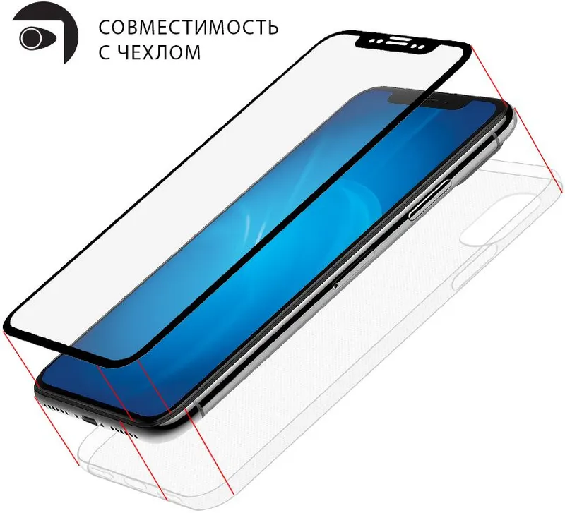 Защитное стекло для экрана прозрачная DF LSteel-65 для Lenovo M10 Plus 10.3" 1шт.