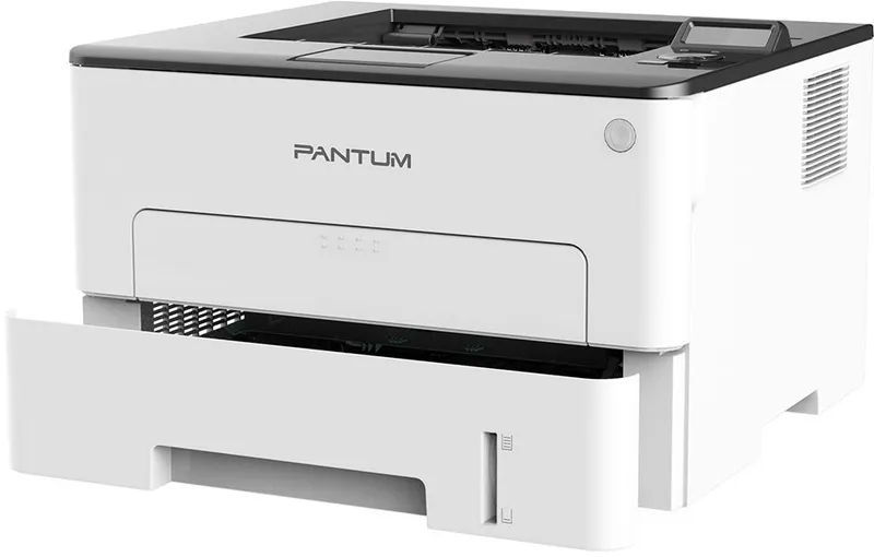Лазерный монохромный принтер Pantum P3300DW, Printer, Mono laser, A4, 33 ppm (max 60000 p/mon), 350 MHz, 1200x1200 dpi, 256 MB RAM, PCL/PS, Duplex, paper tray 250 pages, USB, LAN, WiFi, start. cartridge 1500 pages (grey)