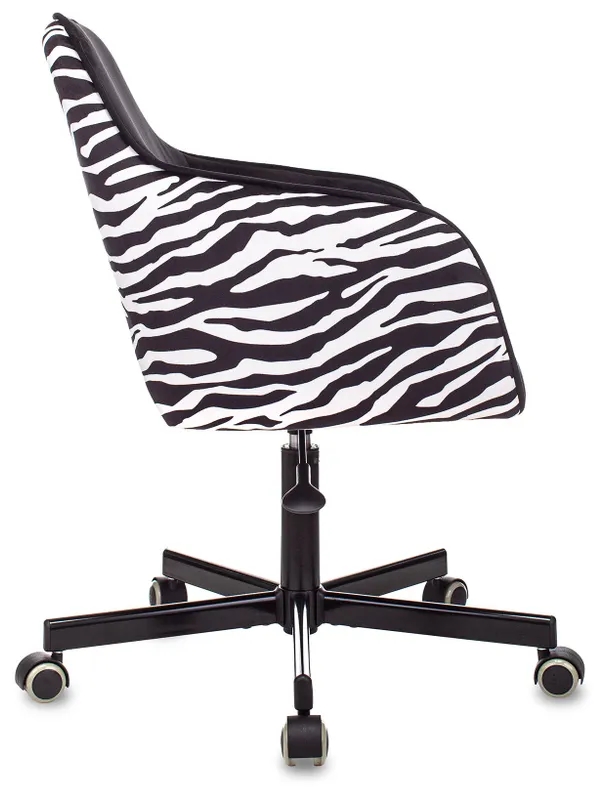 Кресло Бюрократ CH-380M черный зебра крестов. металл