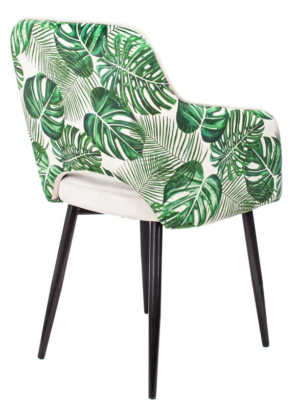 Кресло Бюрократ CH-380F молочный джунгли на ножках металл