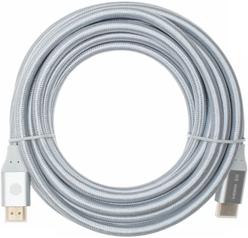 Кабель аудио-видео Cactus CS-HDMI.2.1-5 HDMI (m)/HDMI (m) 5м. позолоч.конт. серебристый