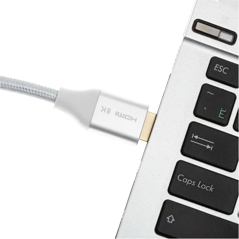 Кабель аудио-видео Cactus CS-HDMI.2.1-5 HDMI (m)/HDMI (m) 5м. позолоч.конт. серебристый