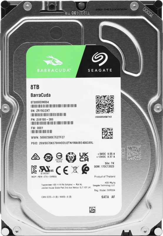 Жесткий диск Seagate SATA-III 8TB ST8000DM004 Desktop Barracuda 4KN (5400rpm) 256Mb 3.5"