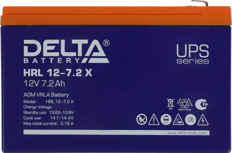 Батарея для ИБП Delta HRL 12-7.2 X 12В 7.2Ач