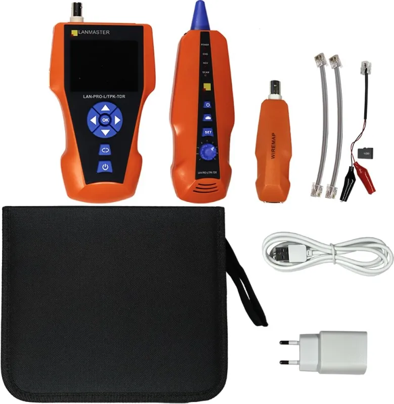 Тестер Кабельный тестер с измерением длины, трассировкой кабельных линий и определением POE, с функцией рефлектометра
