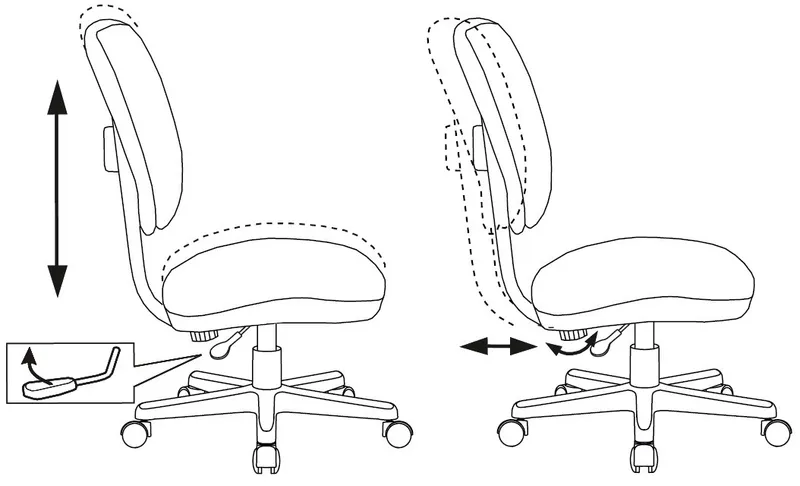 Кресло детское Бюрократ CH-W204NX серый Light-19 крестов. пластик белый пластик белый