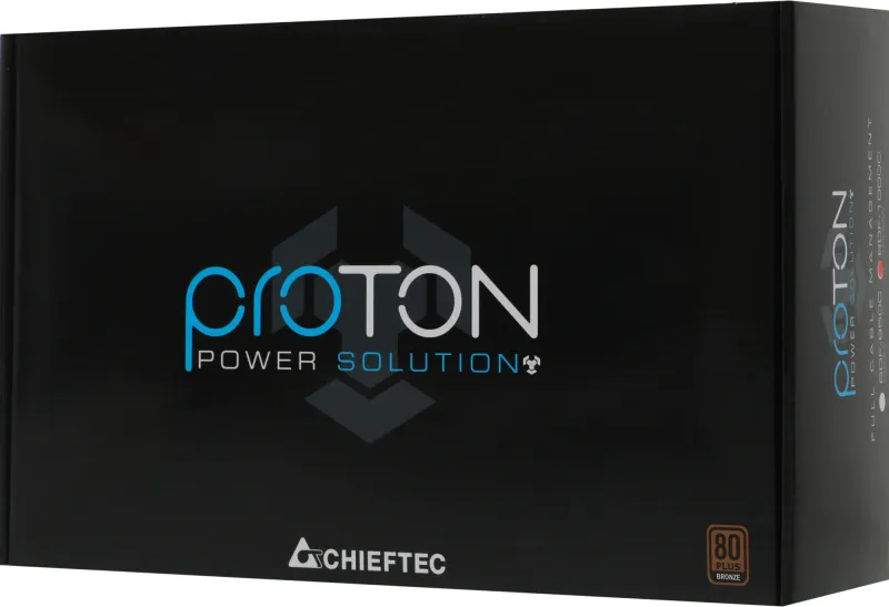 Chieftec PSU BDF-1000С 1000W Proton ATX2.3, EPS12V 230V 14cm Fan 80+Bronze Active PFC, 20+4, 2*8(4+4)p, 6*8(6+2)p, 9xSATA, 3xMolex, FDD