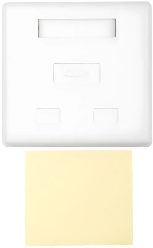 Розетка Hyperline SB1-2-8P8C-C6-SH-WHRJ45 2 кат.6 FTP бел. (упак.:1шт)