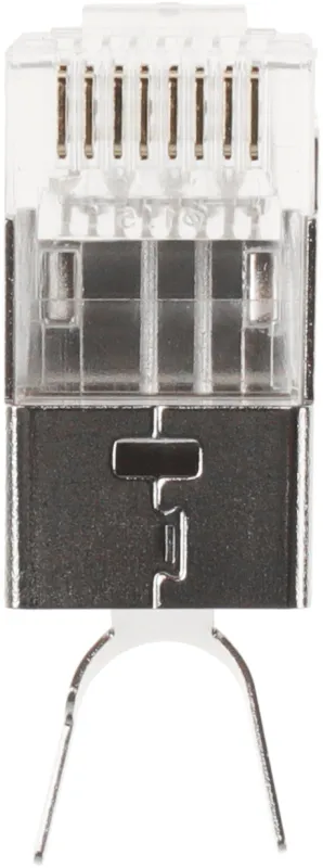 Коннектор Hyperline (PLUG-8P8C-UV-C6-TW-SH-10) FTP кат.6 RJ45 (упак.:10шт)