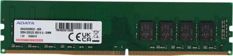 Память DDR4 8Gb 3200MHz A-Data AD4U32008G22-SGN RTL PC4-25600 CL22 DIMM 288-pin 1.2В single rank Ret