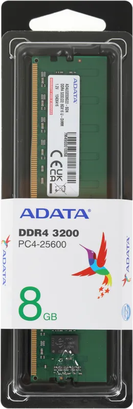 Память DDR4 8Gb 3200MHz A-Data AD4U32008G22-SGN RTL PC4-25600 CL22 DIMM 288-pin 1.2В single rank Ret