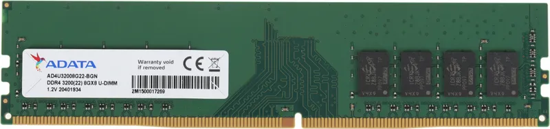 Память DDR4 8Gb 3200MHz A-Data AD4U32008G22-BGN OEM PC4-25600 CL22 DIMM 288-pin 1.2В single rank OEM