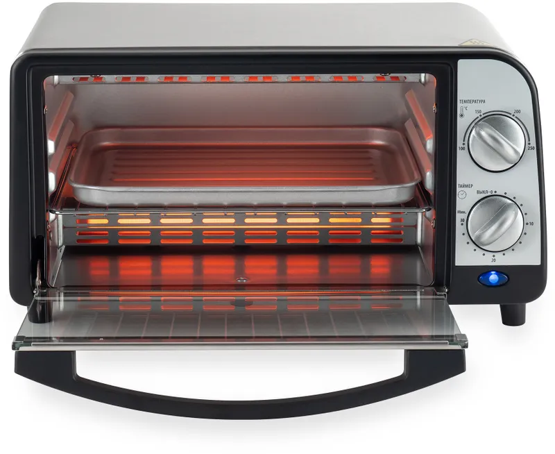 Мини-печь Hyundai MIO-HY071 9л. 800Вт серебристый/черный