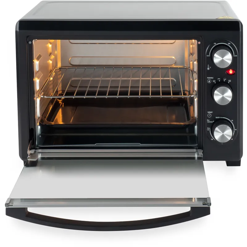 Мини-печь Hyundai MIO-HY073 26л. 1500Вт серебристый/черный