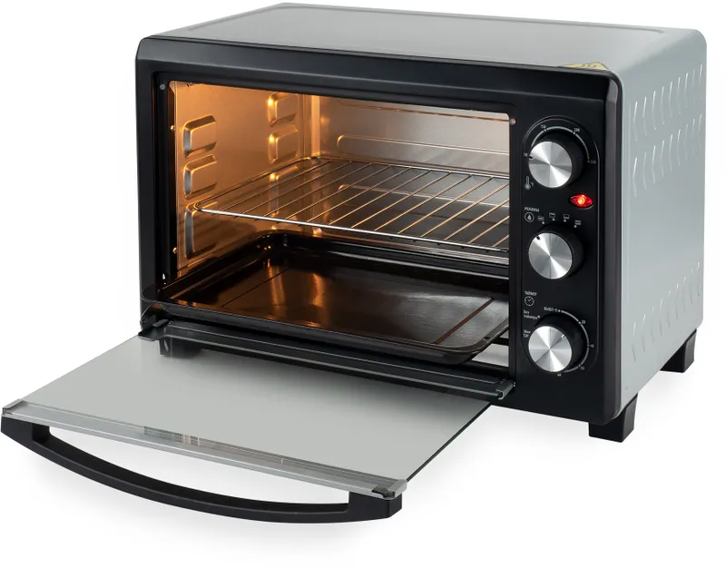 Мини-печь Hyundai MIO-HY073 26л. 1500Вт серебристый/черный