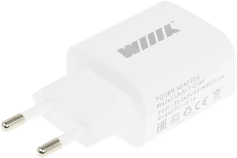 Сетевое зар./устр. Wiiix UNN-1-2-04-W 2.4A 2xUSB универсальное белый