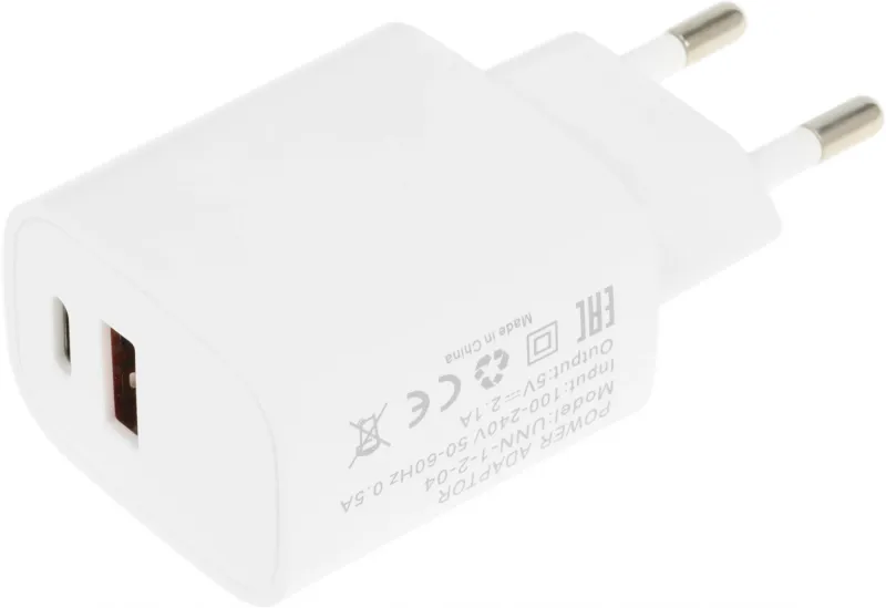 Сетевое зар./устр. Wiiix UNN-1-2-04-W 2.4A 2xUSB универсальное белый