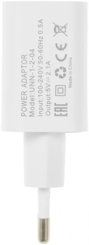Сетевое зар./устр. Wiiix UNN-1-2-04-W 2.4A 2xUSB универсальное белый