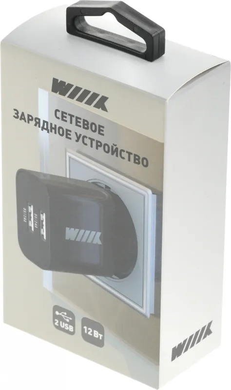 Сетевое зар./устр. Wiiix UNN-1-2-03 2.4A 2xUSB универсальное черный