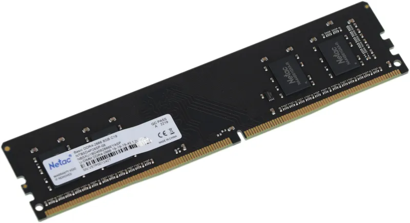 Оперативная память Netac Basic DIMM 8GB DDR4-2666 (PC4-21300) C19 19-19-19-43 1.2V Memory module
