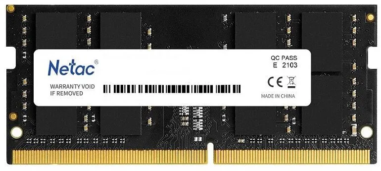 Оперативная память Netac Basic SODIMM 8GB DDR4-2666 (PC4-21300) C19 19-19-19-43 1.2V Memory module