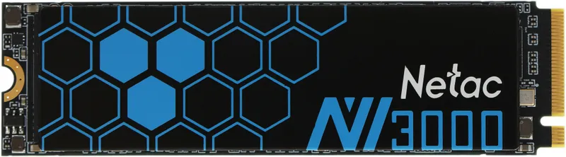 SSD накопитель Netac SSD NV3000 1TB PCIe 3 x4 M.2 2280 NVMe 3D NAND, R/W up to 3100/2100MB/s, IOPS(R4K) 220K/160K, TBW 600TB, with heat sink, 5y wty