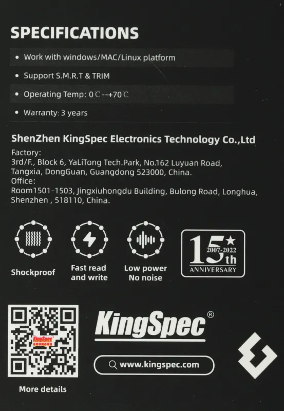 Накопитель SSD Kingspec SATA-III 512GB P3-512 2.5"