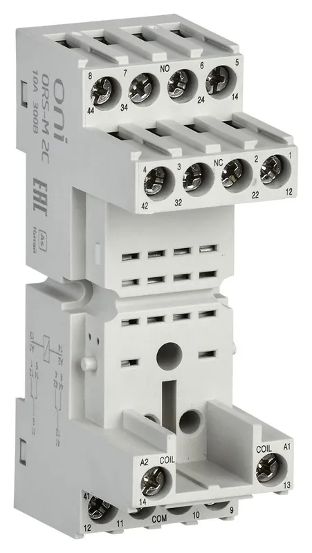 Розетка для реле IEK ORS-M-1-2 винт.соед. 300 (ORS-M-1-2-G)