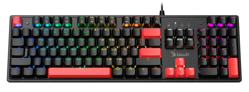 Клавиатура A4Tech Bloody S510N механическая черный USB for gamer LED (S510N (FIRE BLACK))