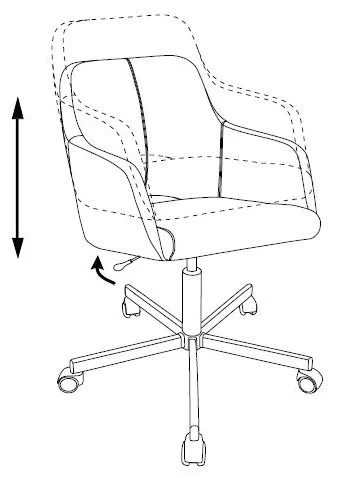 Кресло Бюрократ CH-380M серая жемчужина зигзаг крестов. металл черный