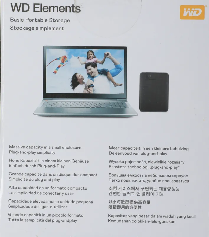 Жесткий диск WD USB3.0 4TB WDBU6Y0040BBK-WESN Elements Portable 2.5" черный