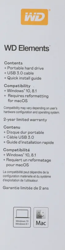 Жесткий диск WD USB3.0 4TB WDBU6Y0040BBK-WESN Elements Portable 2.5" черный