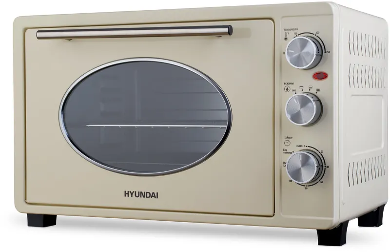 Мини-печь Hyundai MIO-HY084 33л. 1500Вт бежевый/хром