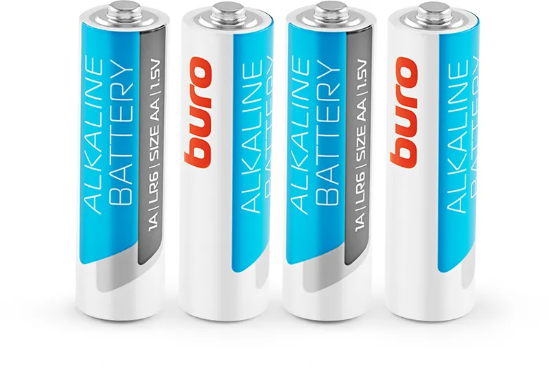 Батарея Buro Alkaline LR6 AA (4шт) блистер