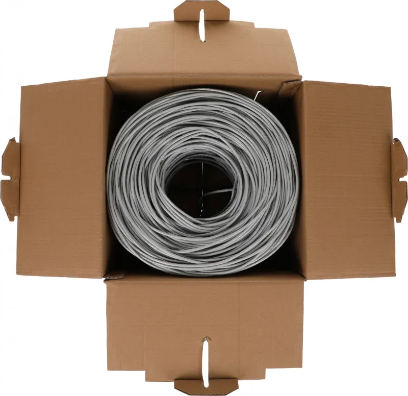 Кабель сетевой Buro BU-CCA-051 UTP 4 пары cat5E solid 0.51мм CCA 305м серый