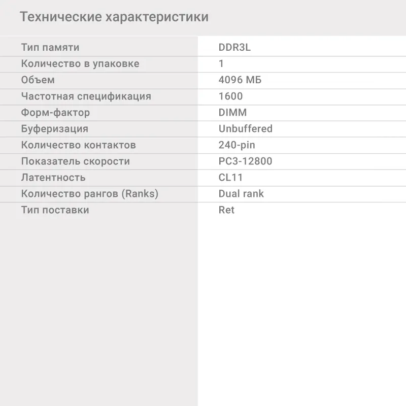 Память DDR3 4Gb 1600MHz Digma DGMAD31600004D RTL PC3-12800 CL11 DIMM 240-pin 1.5В dual rank Ret