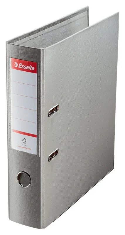 Папка-регистратор Esselte Economy 11272 A4 75мм ПВХ/бумага серый смен.карм. на кор.