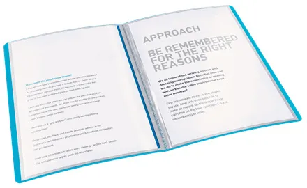 Папка с 20 прозр.вклад. Esselte Vivida 623990 A4 полипропилен синий