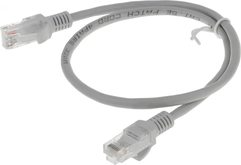 Патч-корд Premier PP12-0.5M 1000Гбит/с UTP 4 пары cat.5E CCA molded 0.5м серый RJ-45 (m)-RJ-45 (m)