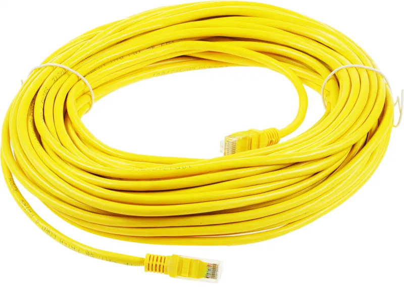 Патч-корд Premier PP12-20M/Y 1000Гбит/с UTP 4 пары cat.5E CCA molded 20м желтый RJ-45 (m)-RJ-45 (m)