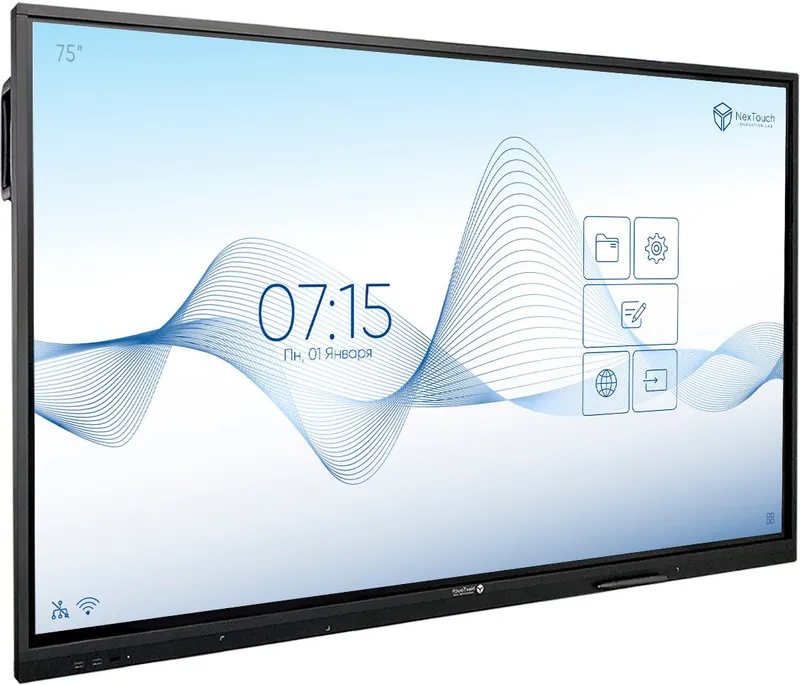 Мультимедийное устройство Интерактивный  комплекс NextPanel 75,  75",  4К (3840*2160), 370 кд/м2, 4000:1, IR, 10 мс, 20 касаний, Wi-Fi, Android 8.0. OPS модуль: процессор Intel Core i5, DDR4 8Гб, SSD 128Гб